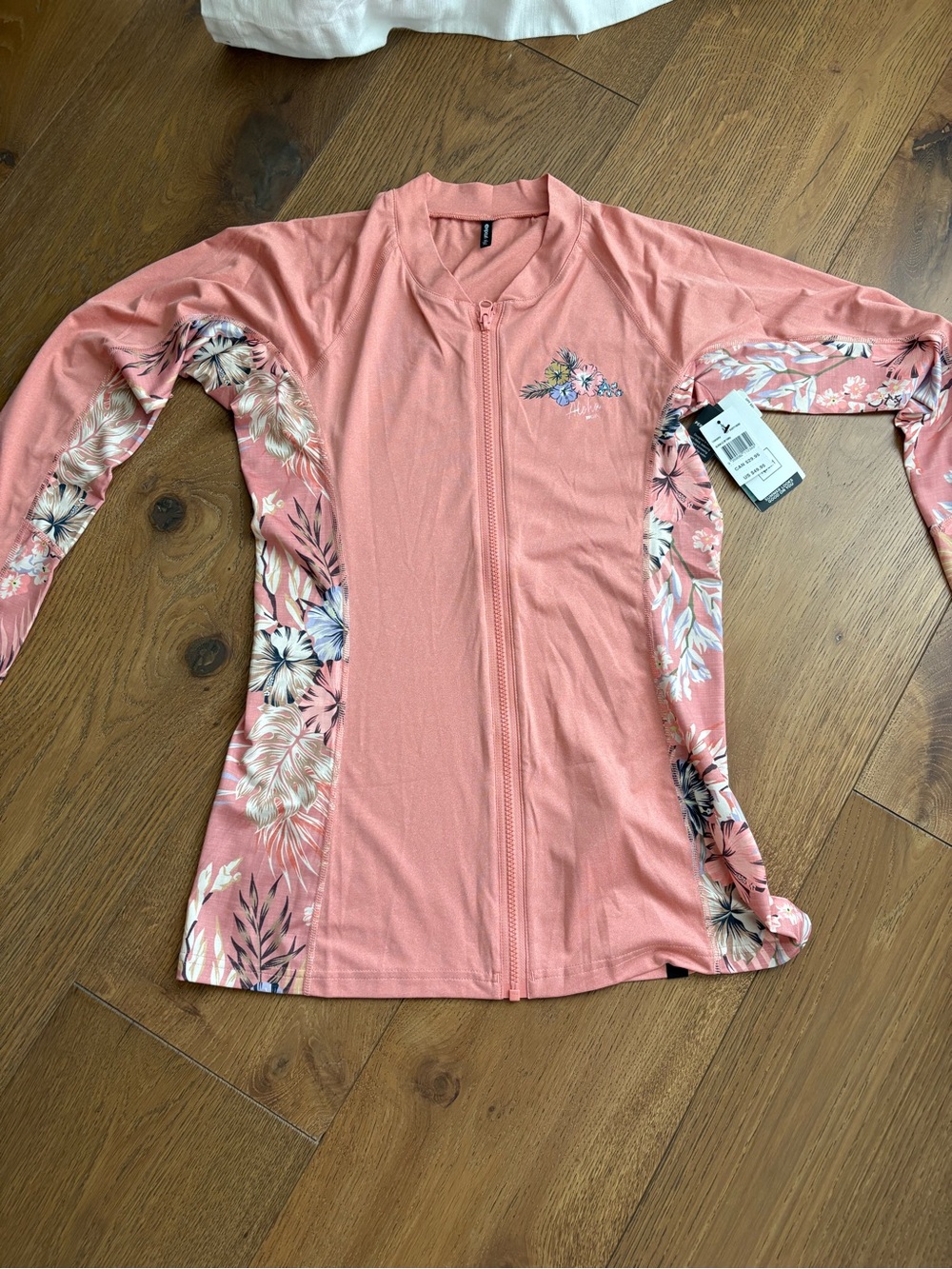 Rip Curl Aloja zip up Long Sleeve Rash Guard